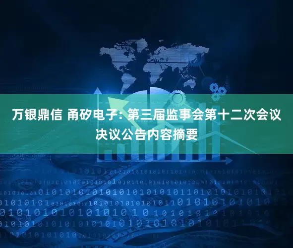 万银鼎信 甬矽电子: 第三届监事会第十二次会议决议公告内容摘要