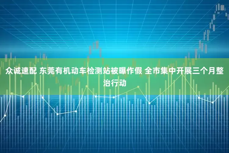 众诚速配 东莞有机动车检测站被曝作假 全市集中开展三个月整治行动